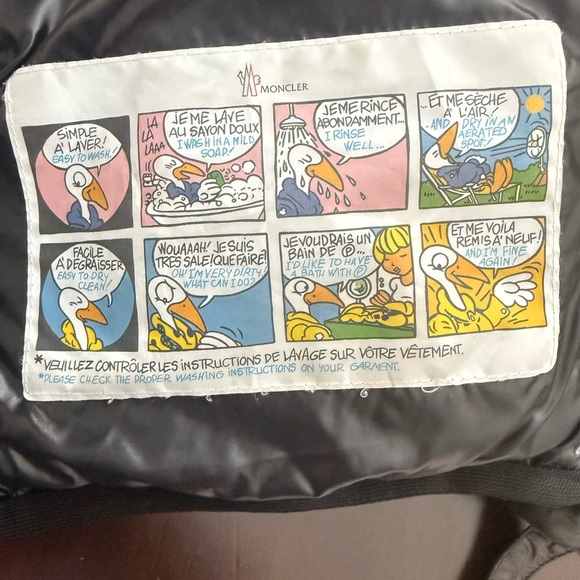 NWT Moncler Brouel Chevron Nylon Laque Down Quilted Jacket w Attached Hood sz2 - Picture 8 of 10